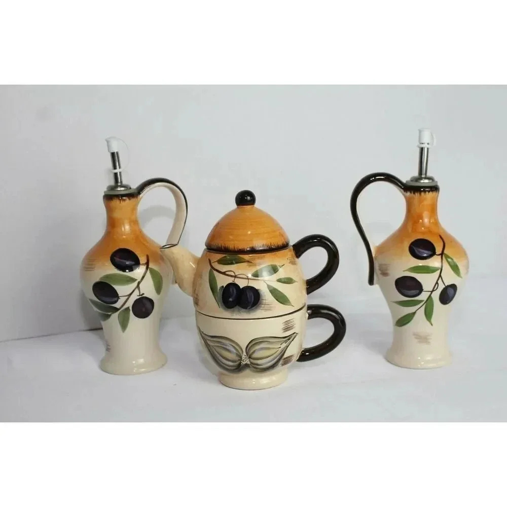 TeaPot Set With Oil & Vinger Cainster